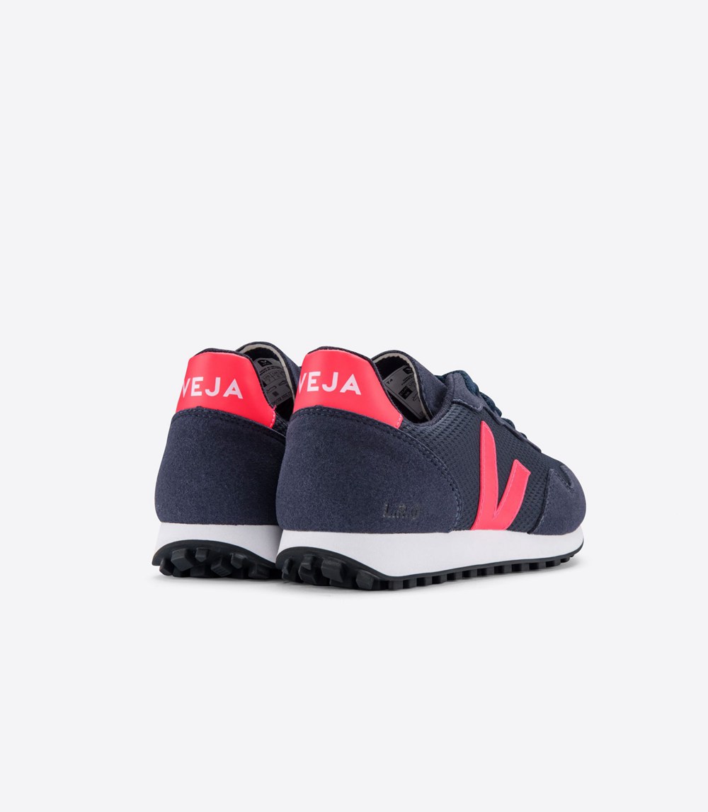 Veja Trainers Womens Navy/Pink - Sdu Nautico - YAGE-47610